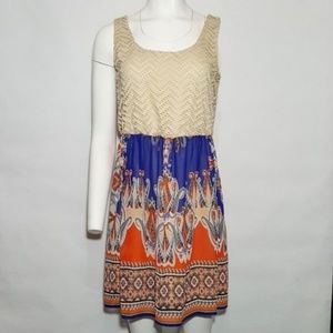 AUW Lace Colorful Dress